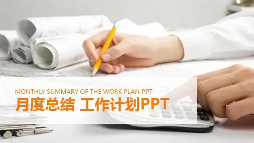 月度总结工作计划PPT模板