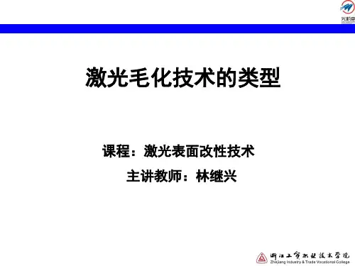 激光毛化技术的类型讲解