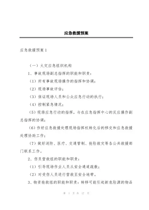 应急救援预案