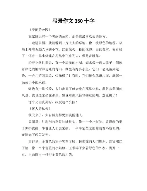 写景作文350十字