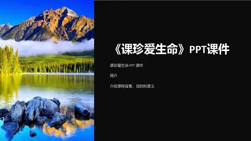 《课珍爱生命》课件