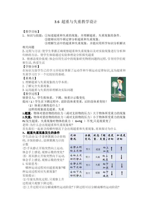 超重失重教案1