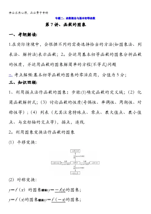 云南省德宏州梁河县第一中学2018届高考数学一轮复习学案：函数的图象缺答案
