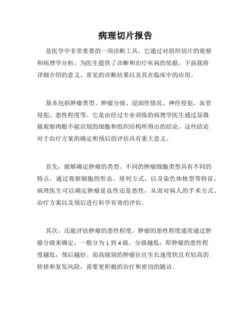 病理切片报告