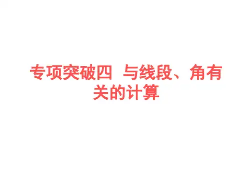 浙教版数学七年级上册专项突破四  与线段、角有关的计算(含答案)