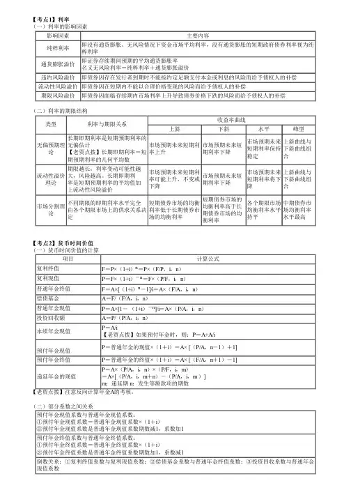 2023年注册会计师《财务管理》 第三章 价值评估基础