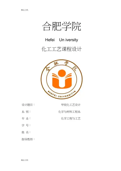 甲烷化工艺设计培训资料