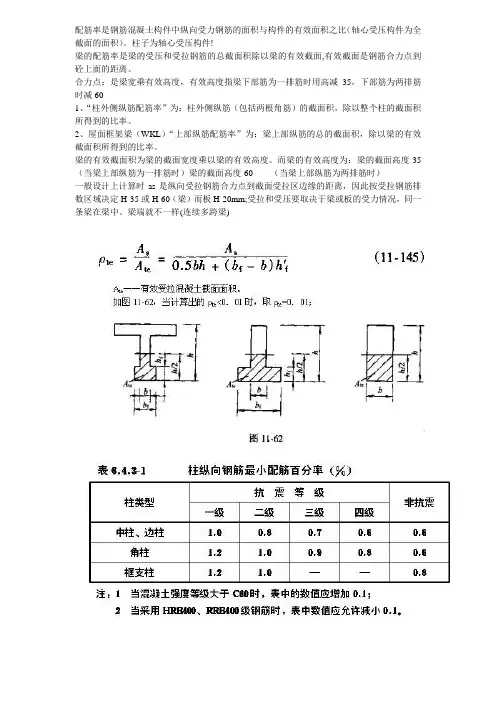钢筋配筋率