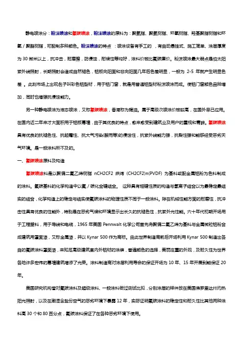 氟碳喷涂和粉末喷涂的区别