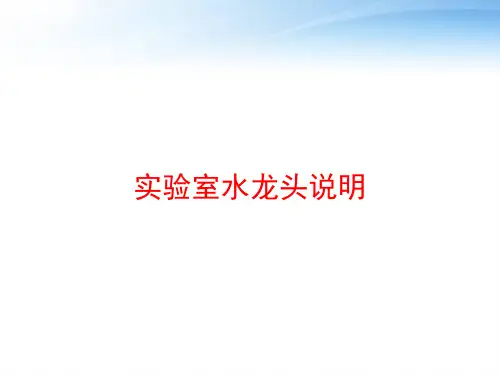 实验室水龙头说明 ppt课件