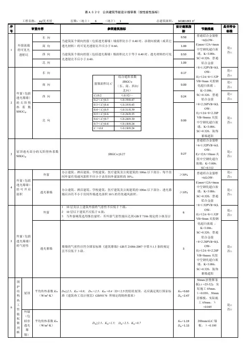 公共建筑节能设计报审表