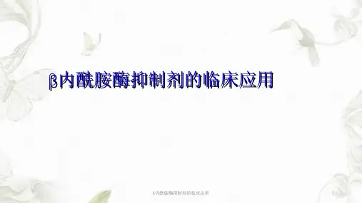 β内酰胺酶抑制剂的临床应用ppt课件