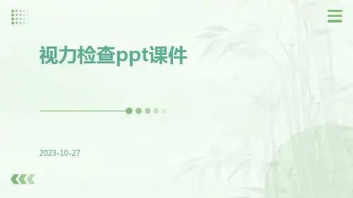 视力检查ppt课件