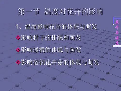环境因子对花卉生长发育的影响教学