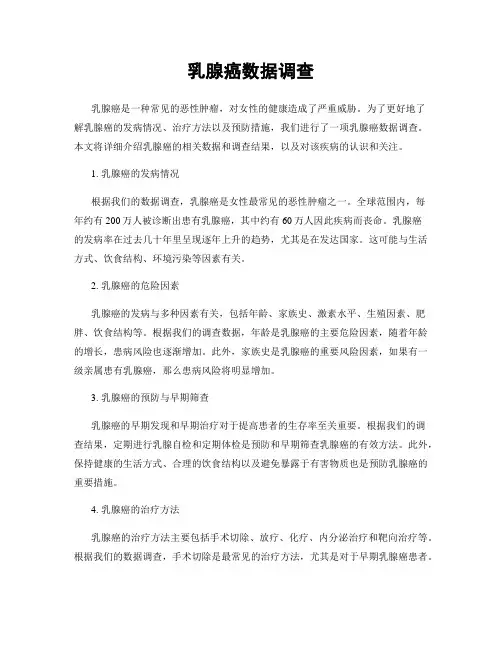 乳腺癌数据调查