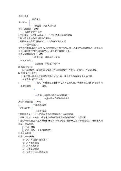 社会学概论(人的社会化)
