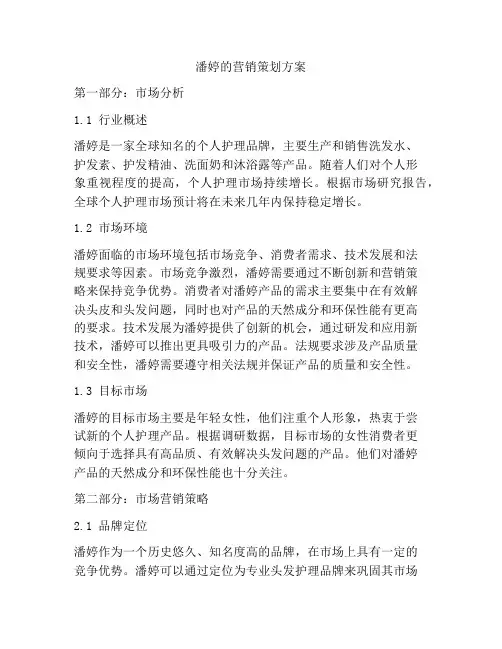 潘婷的营销策划方案