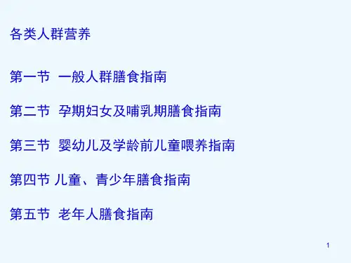 各类人群膳食指南