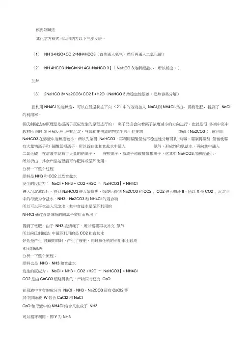 侯氏制碱法