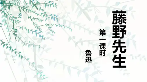 第6课《藤野先生》课件(共27张PPT) 部编版语文八年级上册