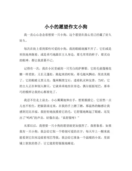 小小的愿望作文小狗