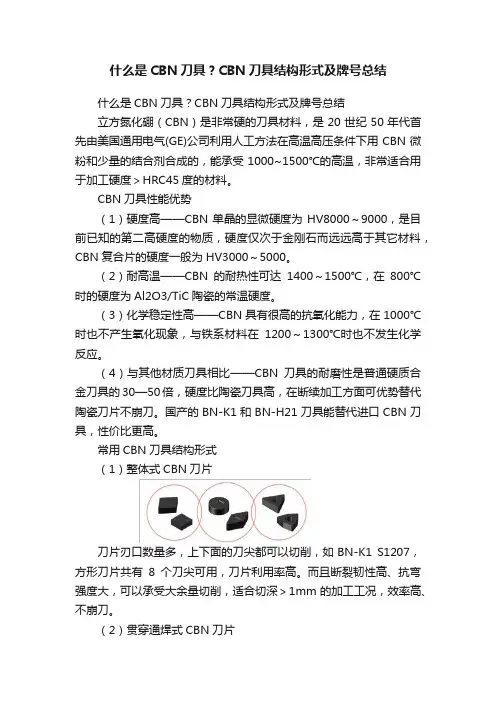 什么是CBN刀具？CBN刀具结构形式及牌号总结