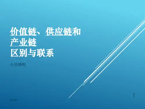 价值链、供应链和产业链PPT课件