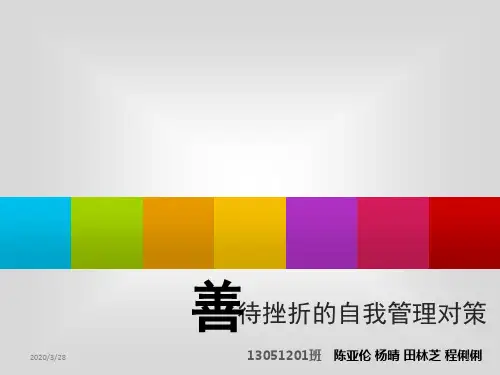 善待挫挫折的自我管理对策PPT课件