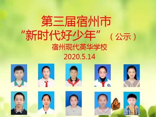 第三届宿州市 新时代好少年 宣传