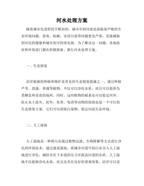 河水处理方案