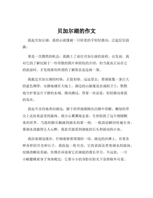 贝加尔湖的作文