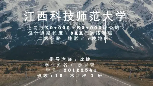 道路设计毕业答辩