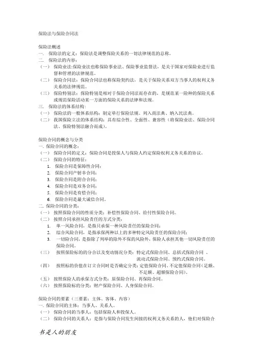 保险法与保险合同法