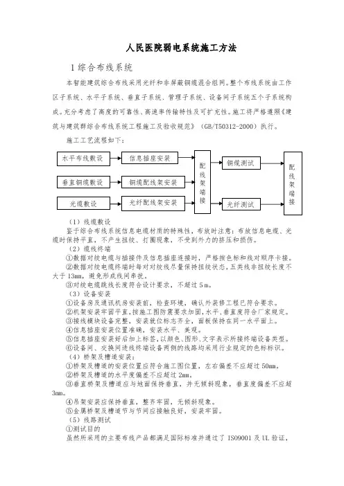 人民医院弱电系统施工方法