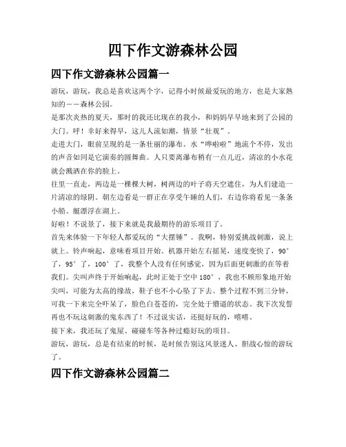 四下作文游森林公园