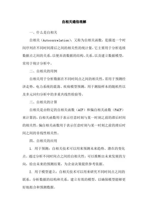 自相关通俗理解