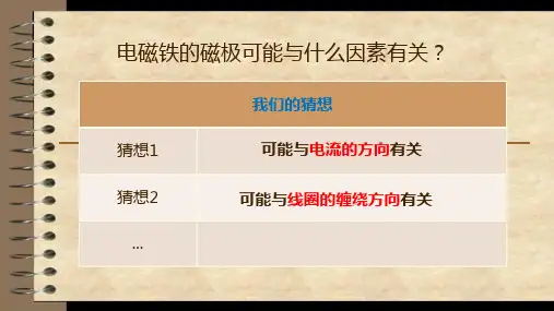 3、电磁铁的磁极可能与什么因素有关.