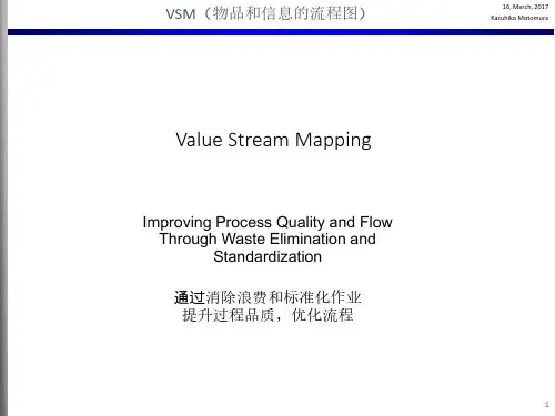 VSM价值流程图教案(巨人通力改善)