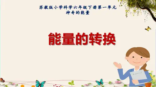《能量的转换》苏教版小学科学六年级下册