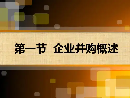 第十四章  企业并购重组  《财务管理学》PPT课件