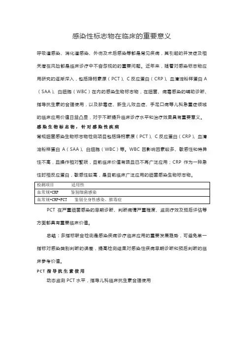 感染性指标的临床应用