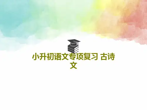 小升初语文专项复习 古诗文PPT文档51页