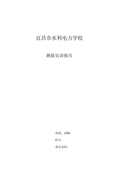 三等,四等水准测量实习报告模板