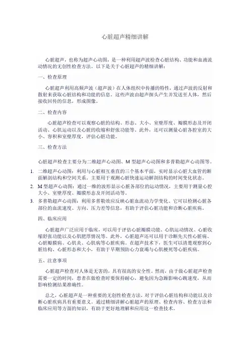 心脏超声精细讲解
