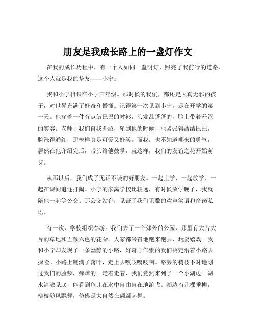 朋友是我成长路上的一盏灯作文