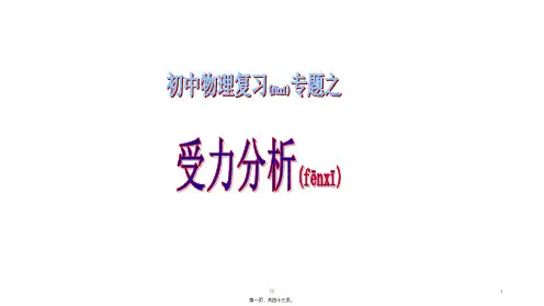 初中物理受力分析专题精选课件