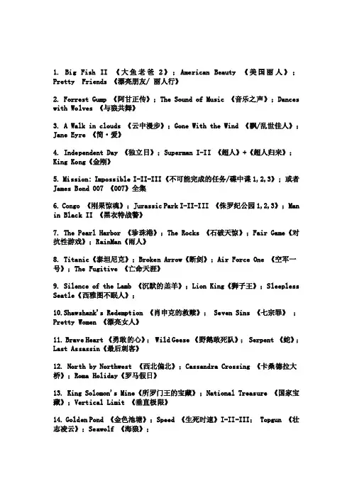 人力资源100部经典必看电影