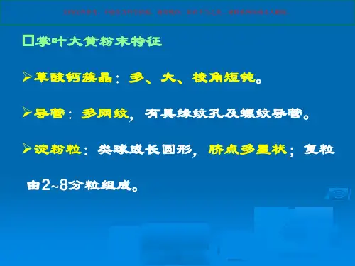 中药鉴定学粉末鉴别汇总课件