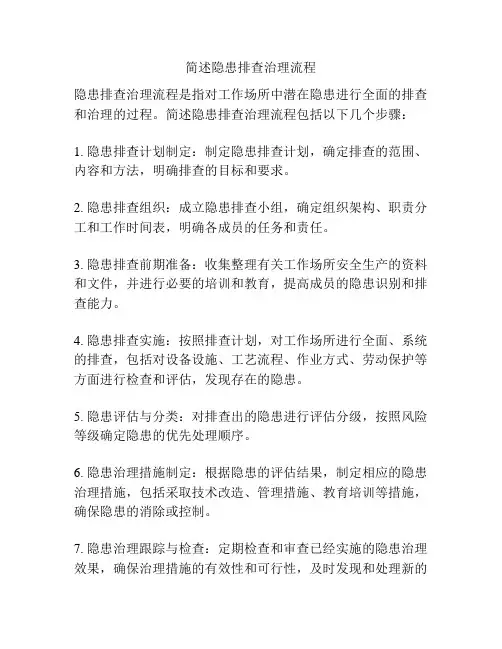 简述隐患排查治理流程