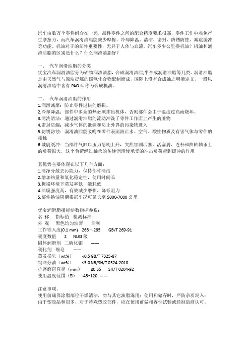机油和润滑油脂的区别是什么？什么润滑油脂好？